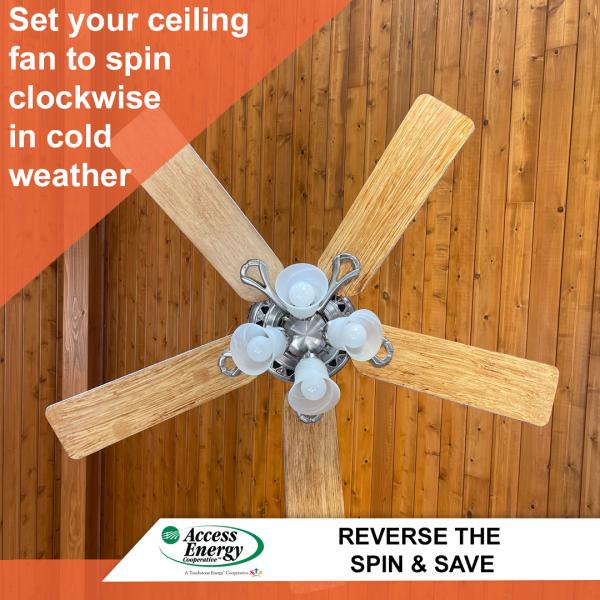 Ceiling Fans - Reverse the Spin and Save