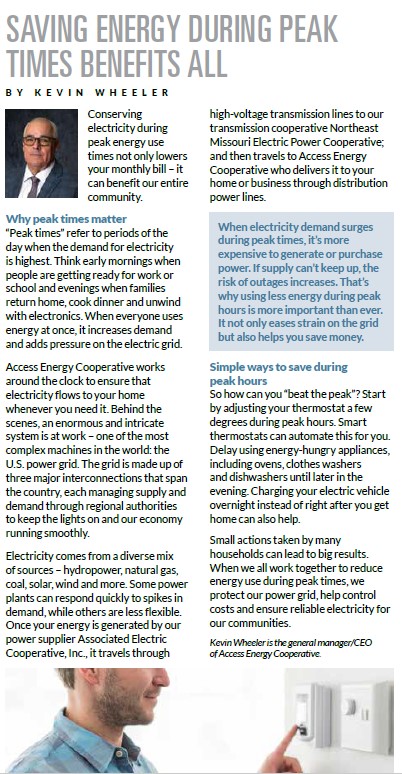 save energy during peaks
