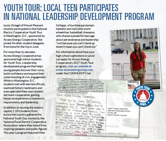 youth tour 2026