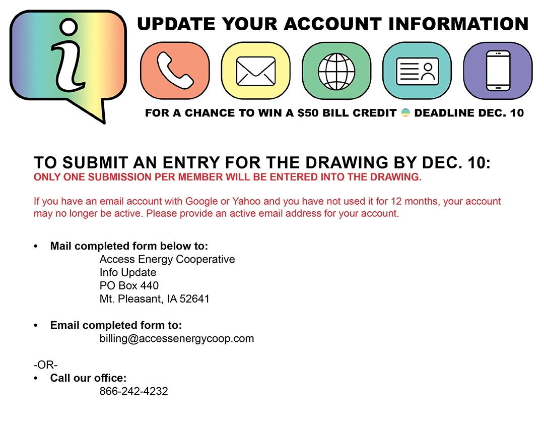 update acct info