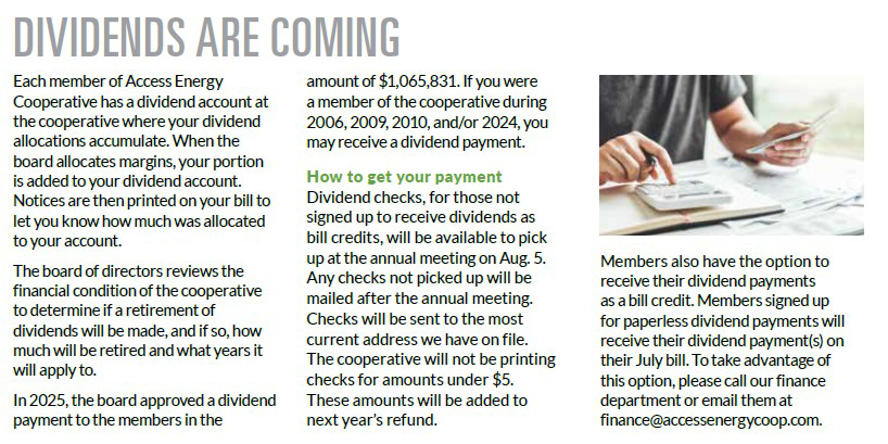 Dividends are coming
