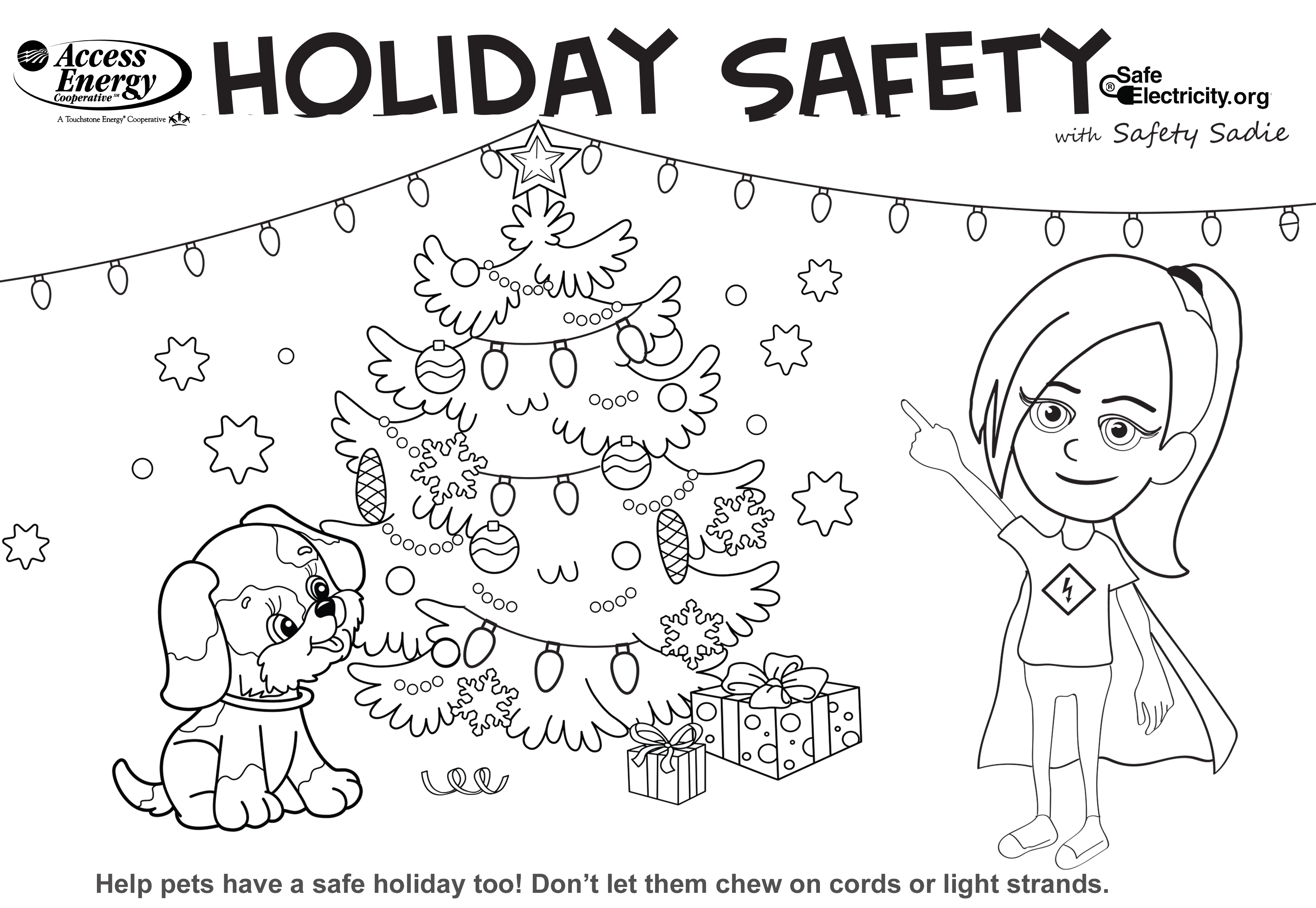 holiday safety coloring contest