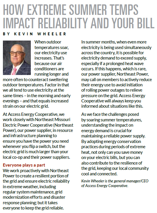 summer temps affect reliability and bills