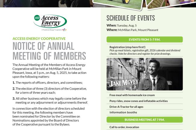 Annual Meeting Schedule