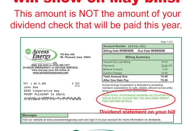 25 dividends allocated