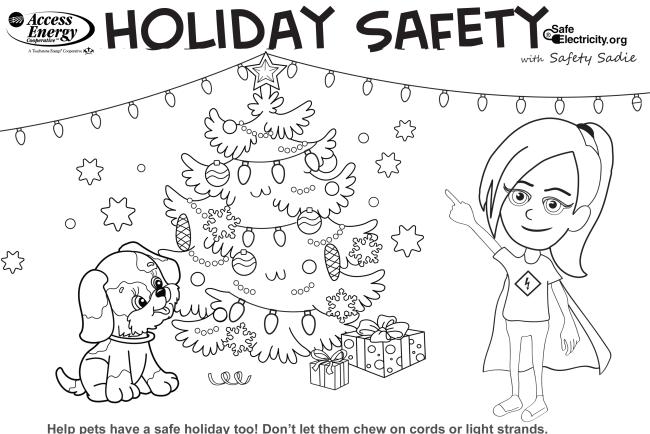 holiday safety coloring contest