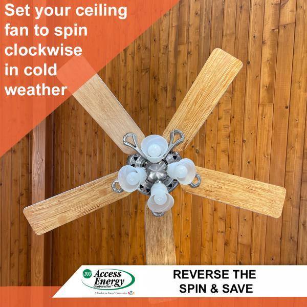 Ceiling Fans - Reverse the Spin and Save